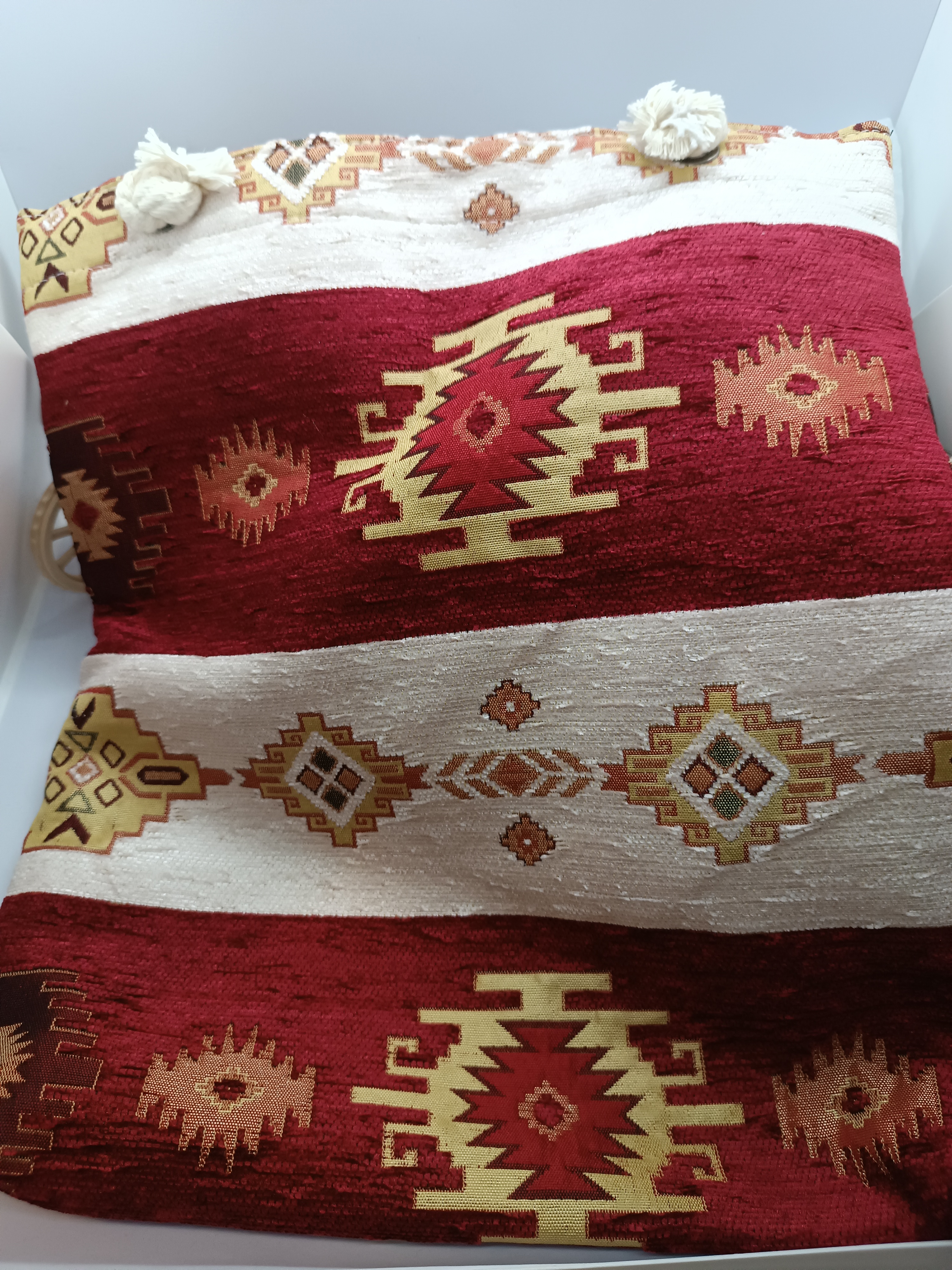 Kilim desenli heybe çanta