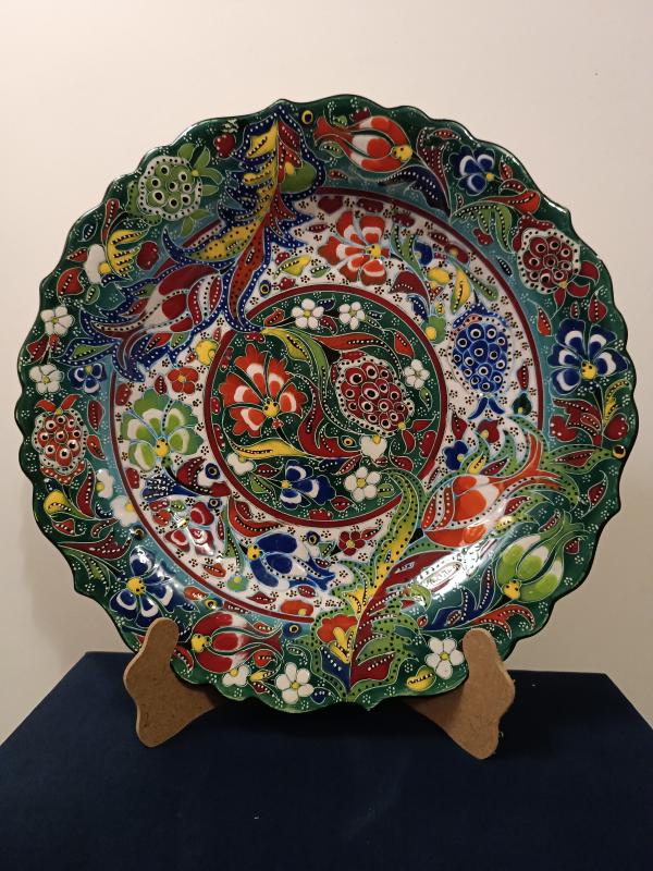 Handmade, hand painted decorative plate.