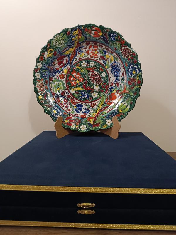 Handmade, hand painted decorative plate.