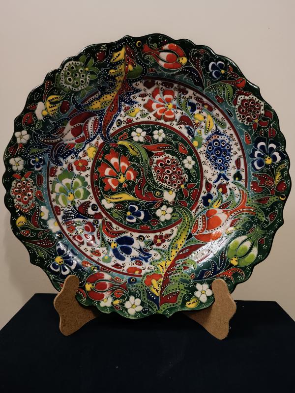 Handmade, hand painted decorative plate.