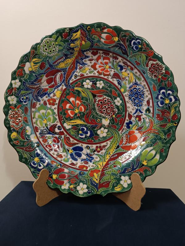 Handmade, hand painted decorative plate.