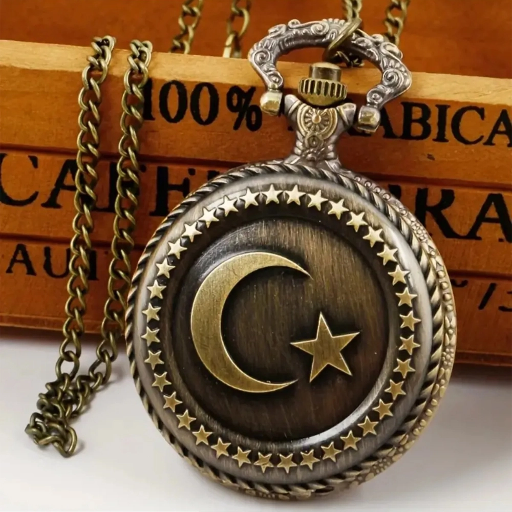 Ay yıldız eskitme köstekli saat