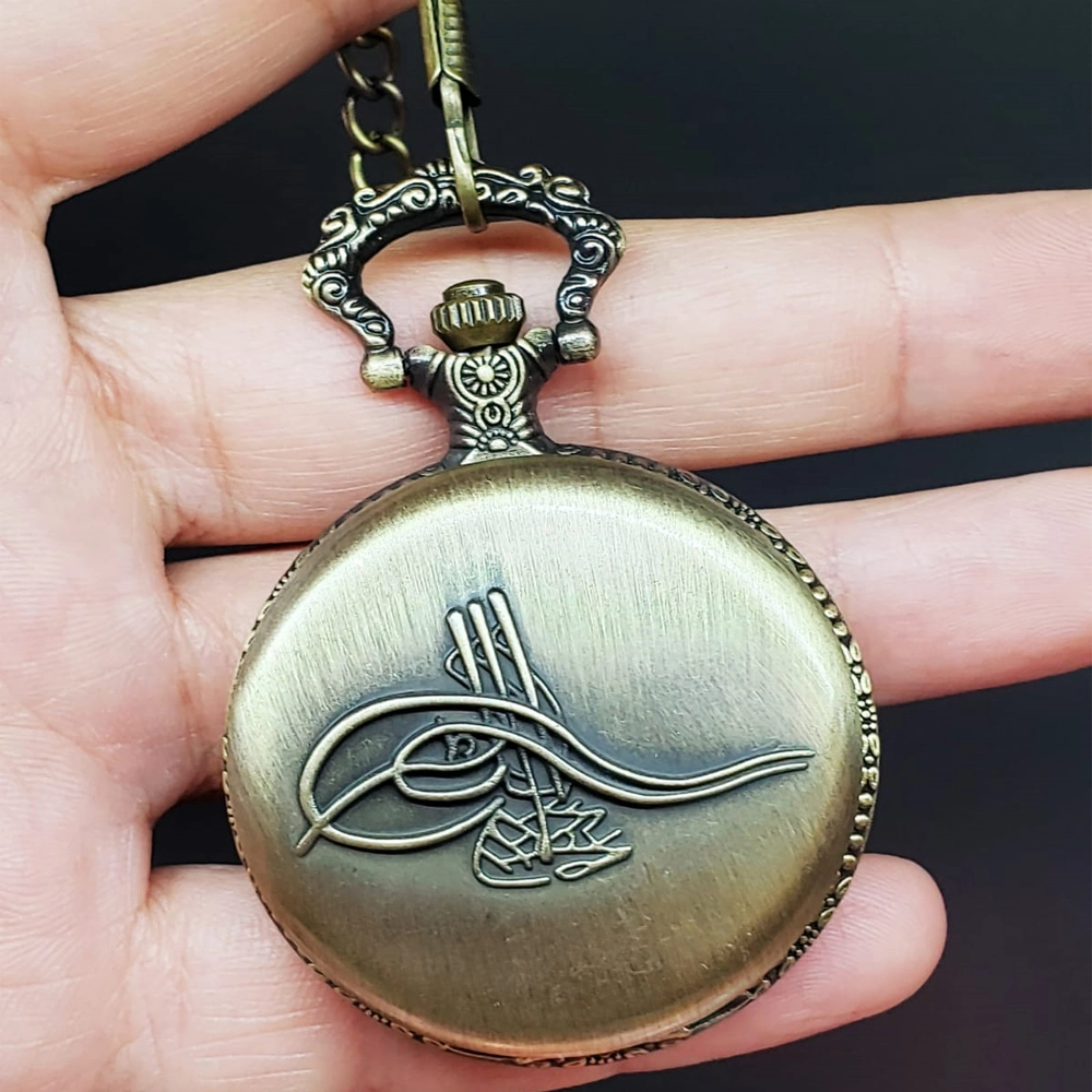 Osmanlı tuğralı eskitme köstekli saat