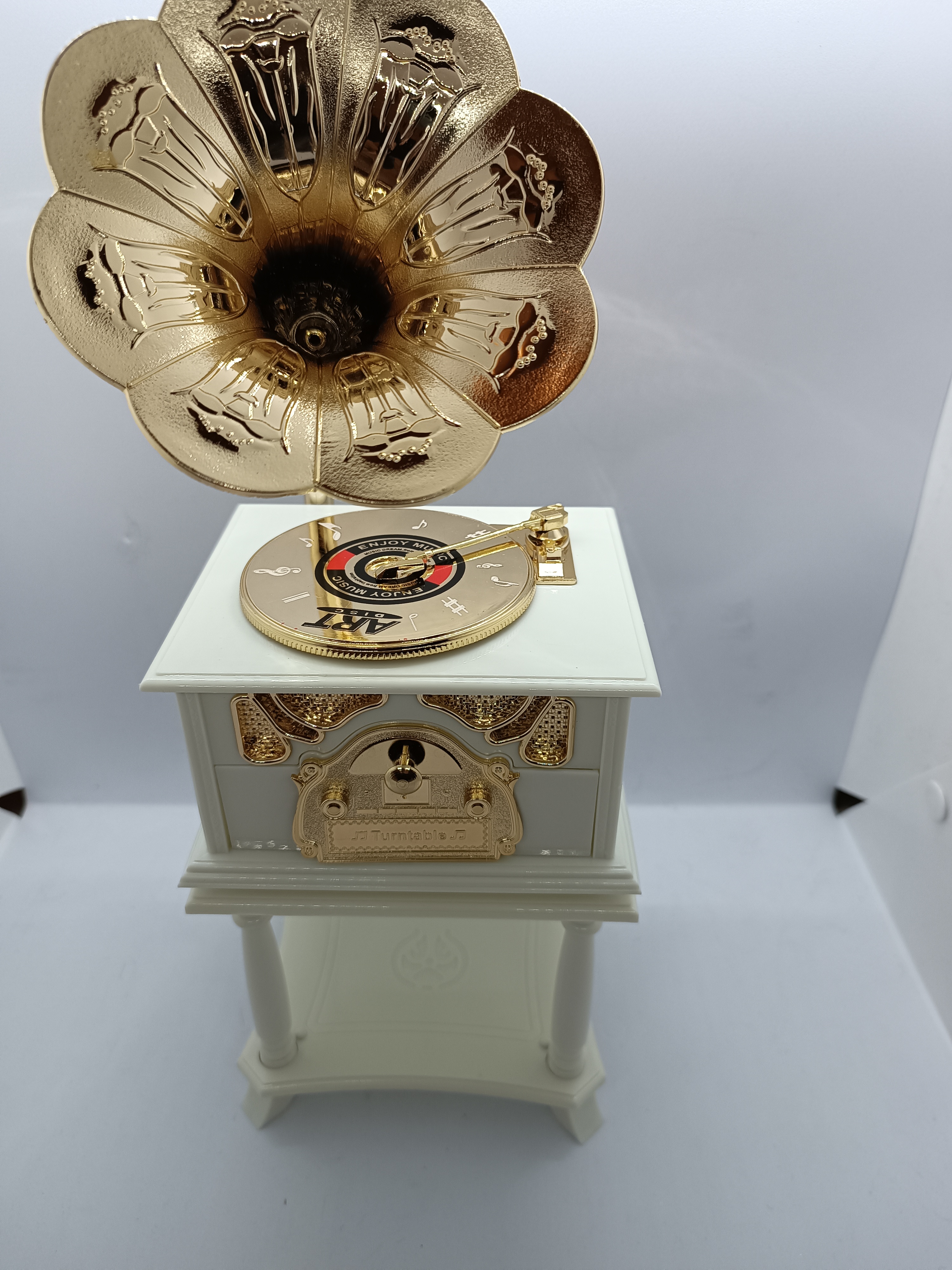 Ayaklı Gramofon müzik kutusu