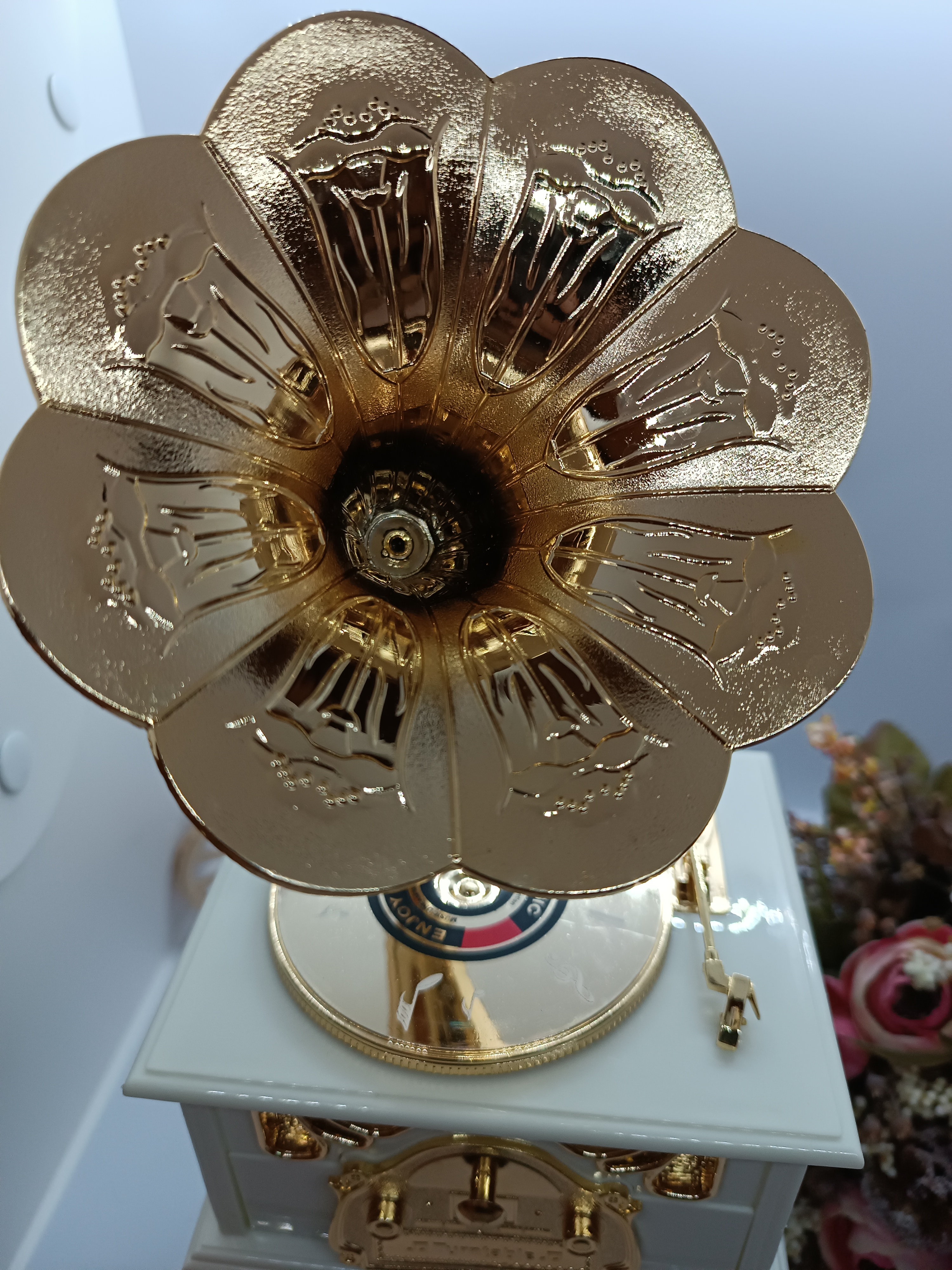 Ayaklı Gramofon müzik kutusu