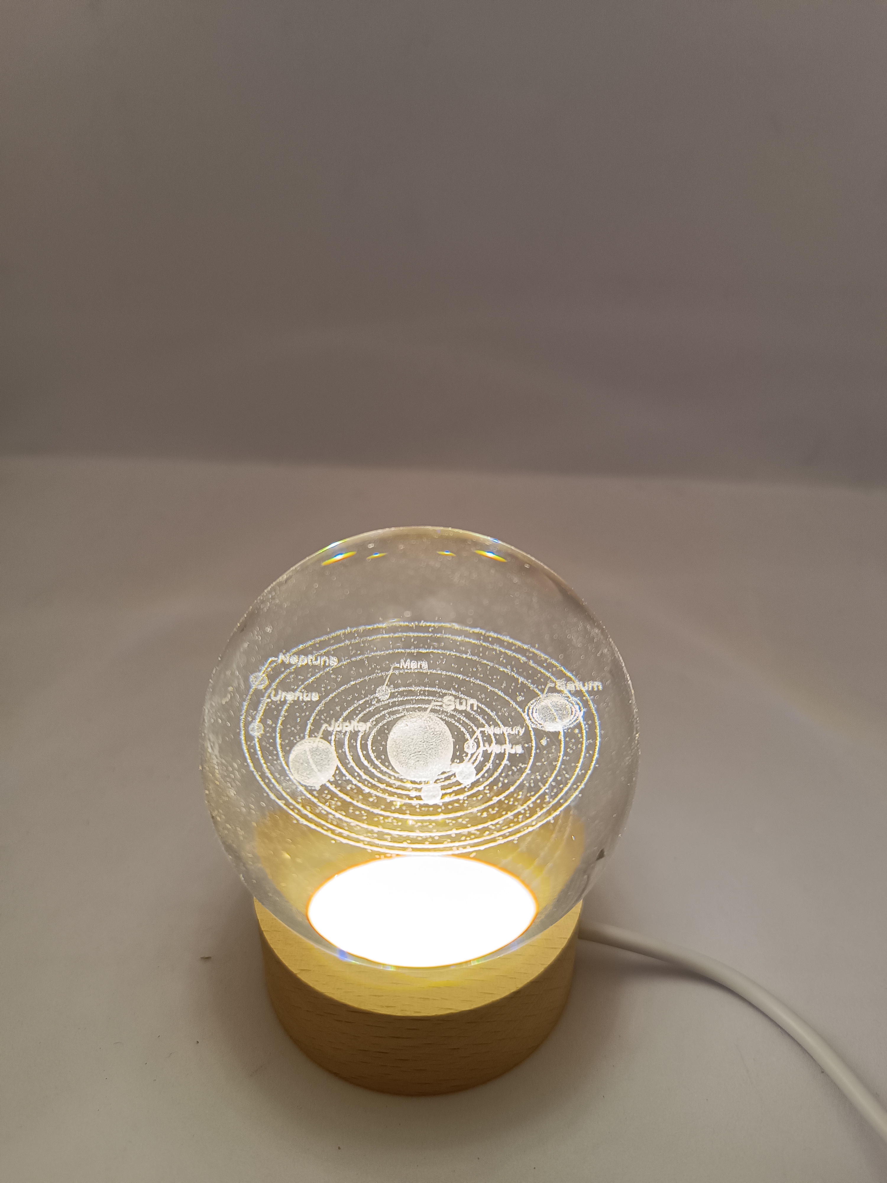 Gezegenler figürlü usb li ışıklı küre