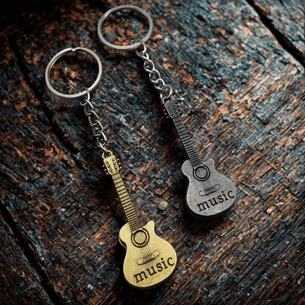 Metal Gitar Anahtarlık