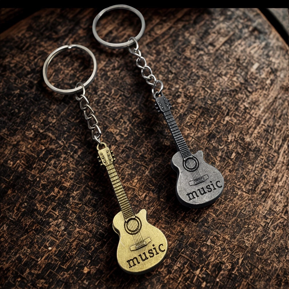Metal Gitar Anahtarlık