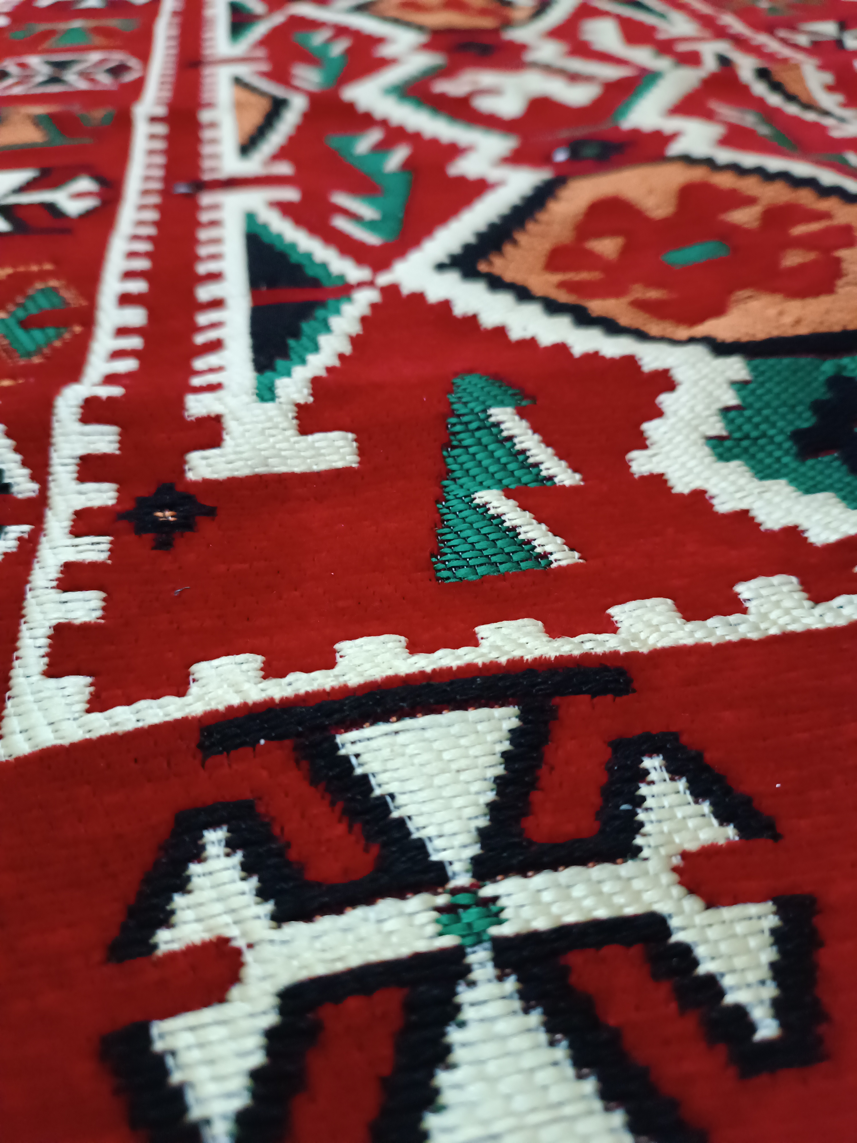 Patterned rug.