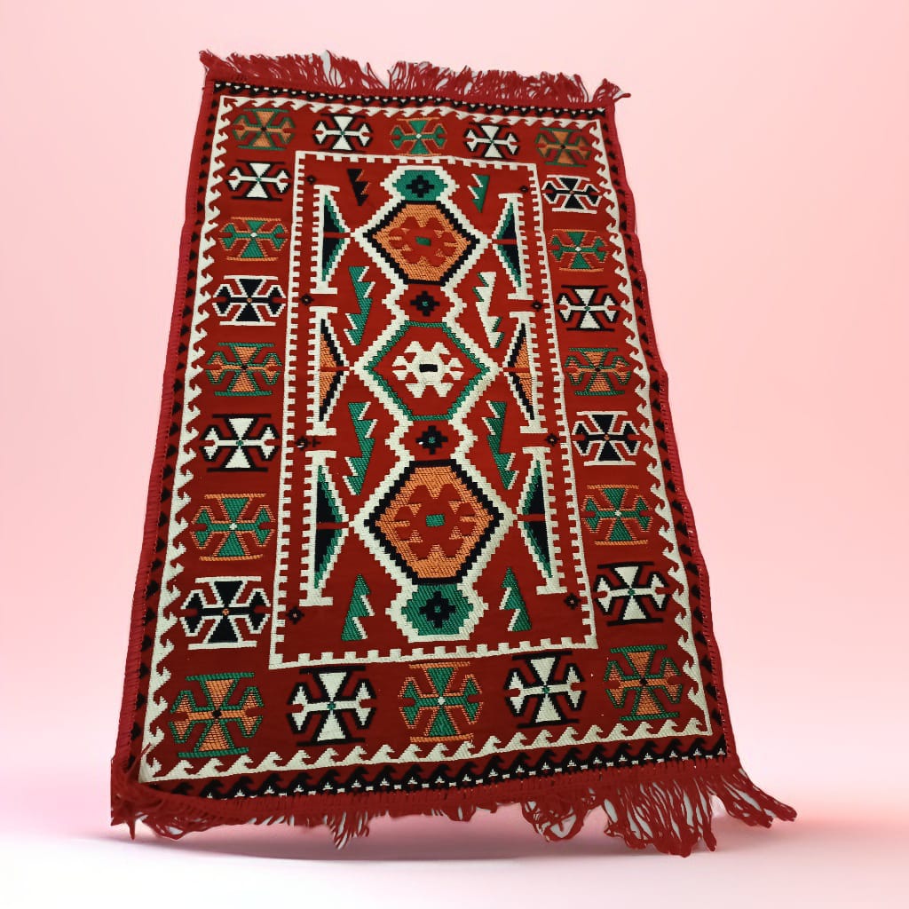 Patterned rug.