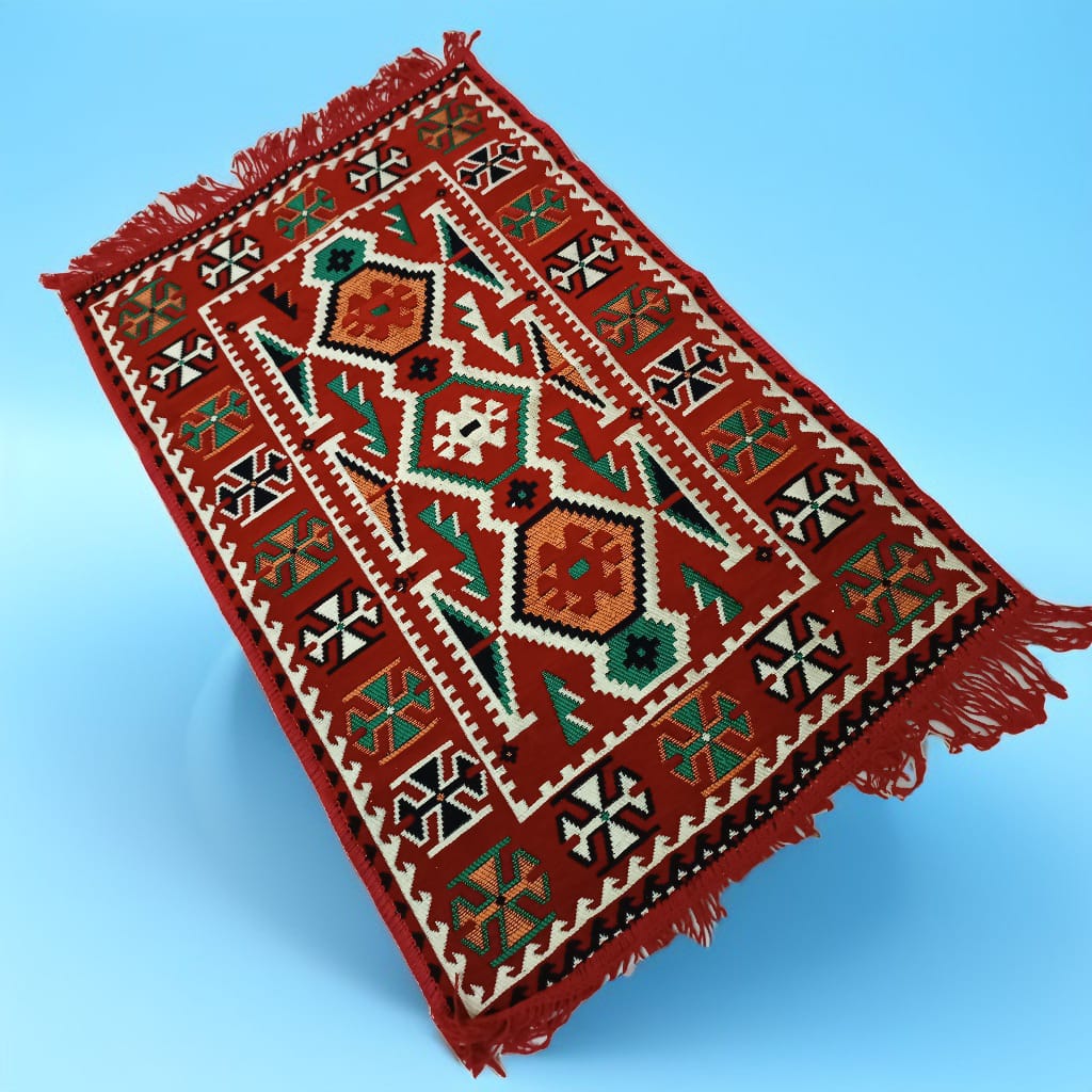 Patterned rug.