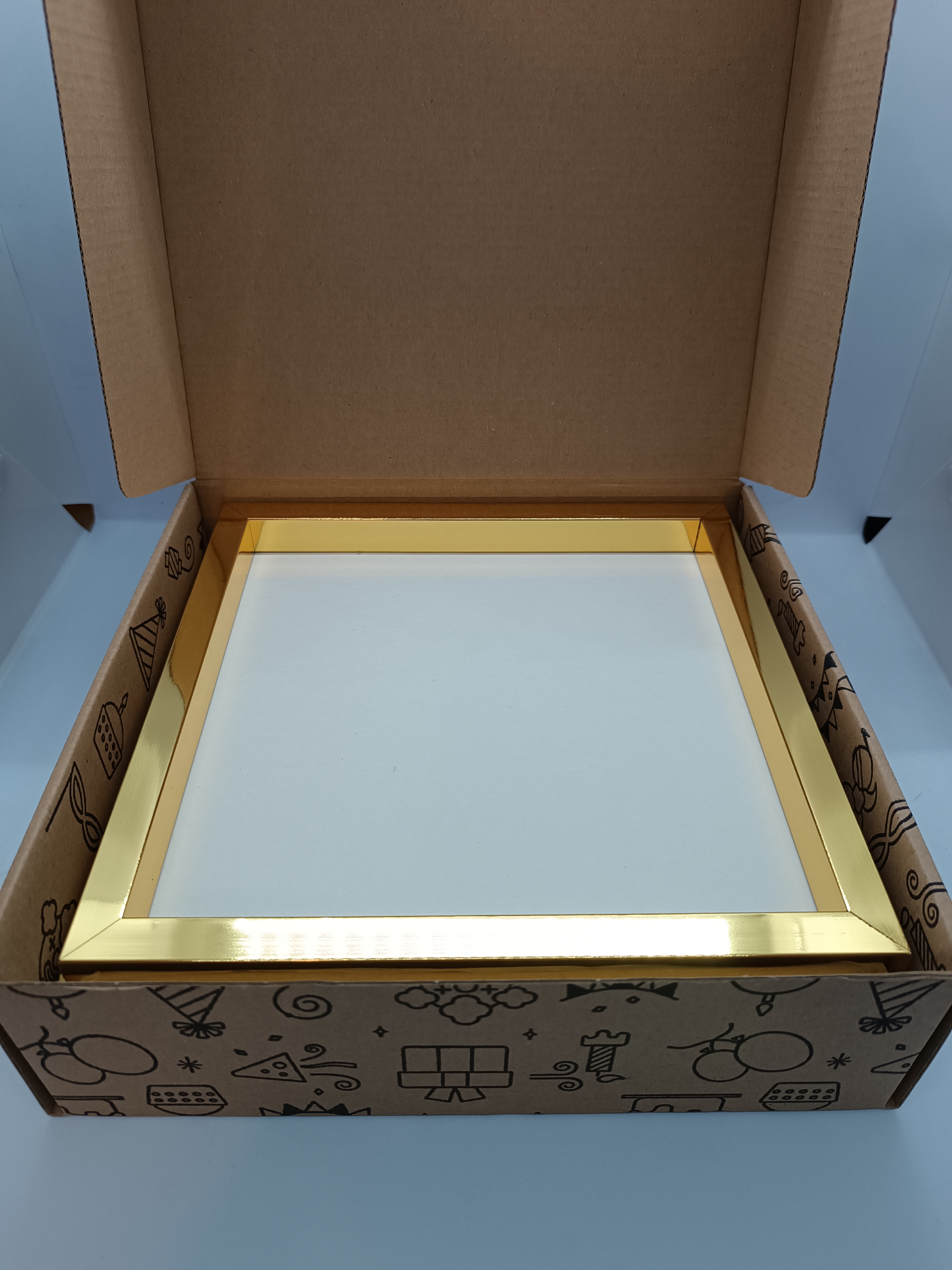 Adhesive removable colorful classic square frames - pack of 3.