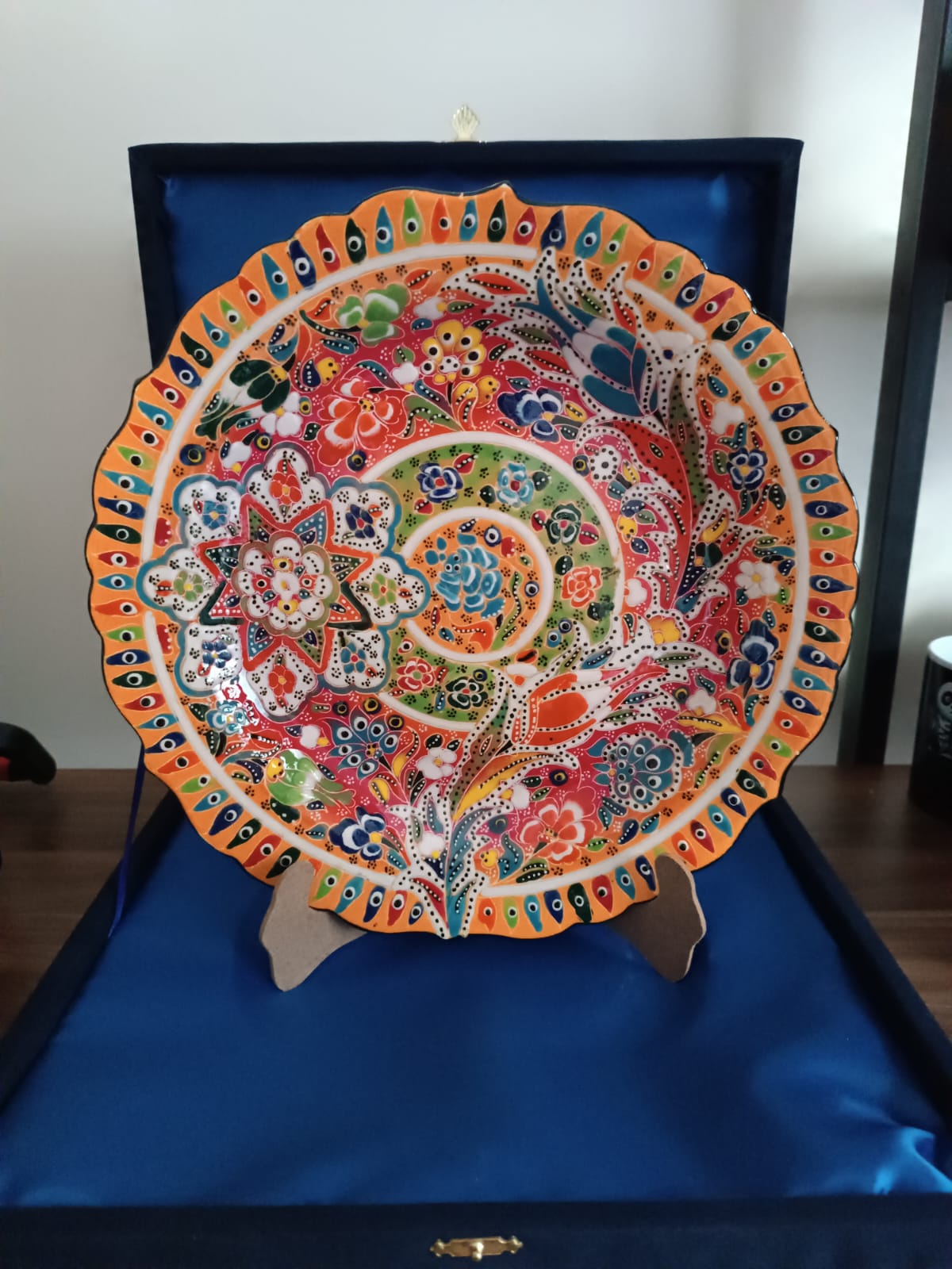 Handmade, hand painted decorative plate.