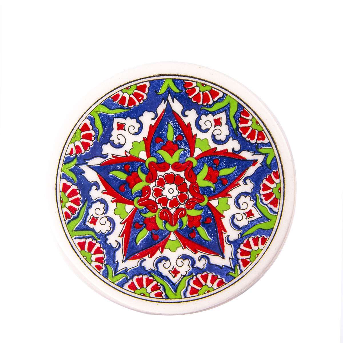 Geleneksel desenli seramik nihale 9 cm.