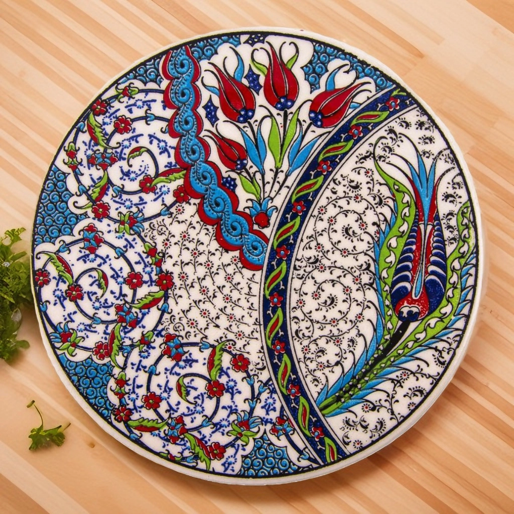 Geleneksel desenli seramik nihale 16 cm.