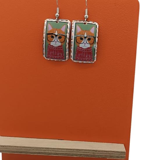 El yapımı bakır küpe