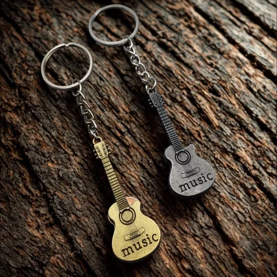 Metal Gitar Anahtarlık