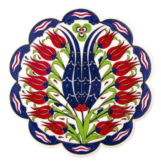 Geleneksel desenli seramik nihale 16 cm.